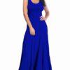 Maxi Dresses Sleeveless Cotton Blend Floor Length Dress - Image 7