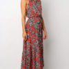 Maxi Dresses Sleeveless Printed Jewel Neck Polyester Long Dress - Image 2