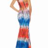 Maxi Dresses Sleeveless Printed Jewel Neck Polyester Long Dress - Image 3