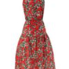 Maxi Dresses Sleeveless Printed Jewel Neck Polyester Long Dress - Image 4