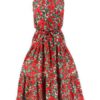 Maxi Dresses Sleeveless Printed Jewel Neck Polyester Long Dress - Image 5