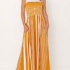 Maxi Dresses Sleeveless Stripes Jewel Neck Cotton Blend Floor Length Dress - Image 4