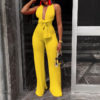 Multi-way Sexy Halter Deep V Neck Jumpsuits