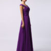 Off Shoulder Ruched Chiffon Bridesmaid Dress - Image 2