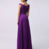 Off Shoulder Ruched Chiffon Bridesmaid Dress - Image 4