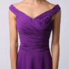Off Shoulder Ruched Chiffon Bridesmaid Dress - Image 7