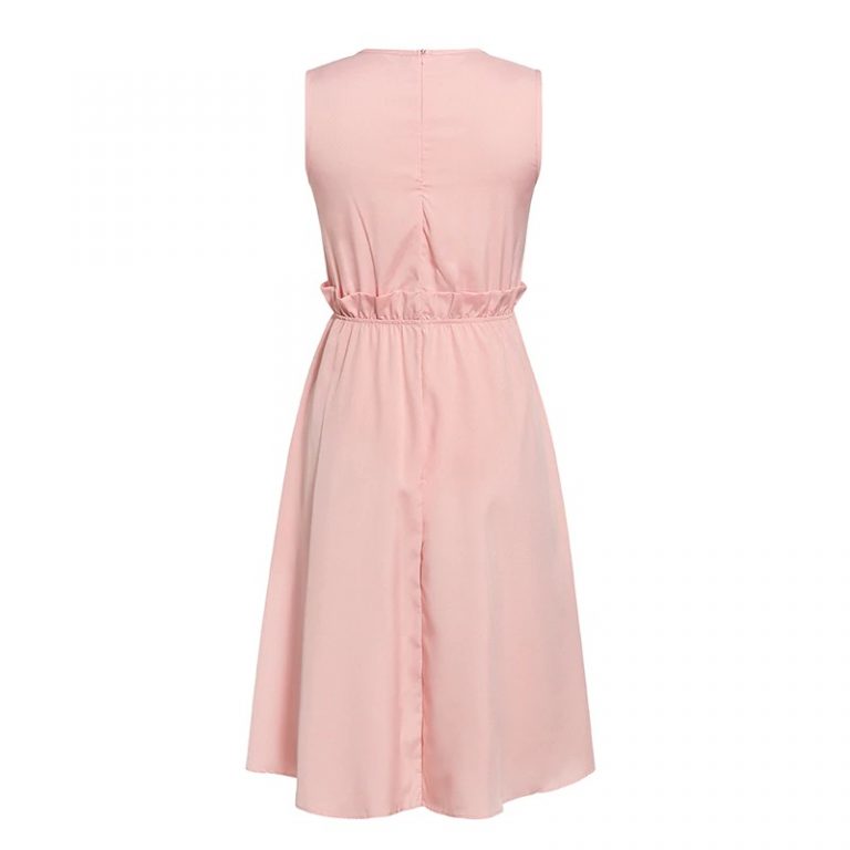 Plus Size Ruffles Sleeveless Casual Midi Dress - Image 4