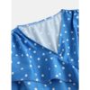 Polka Dot Print V-neck Beach Holiday Causal Maxi Dress - Image 3