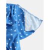 Polka Dot Print V-neck Beach Holiday Causal Maxi Dress - Image 4