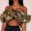 Sexy British Bateau Balloon Polyester Party Tops