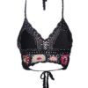 Sexy Crop Top Straps Neck Lace Up Cotton Blend Tops - Image 2