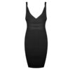 Sexy Deep V Sleeveless Rust Rib Rayon Bodycon Dress - Image 7