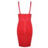 Sexy Deep V Sleeveless Rust Rib Rayon Bodycon Dress - Image 10