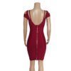 Sexy Open Back Zipper Bandage Evening Party Club Mini Dress - Image 3