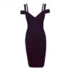 Sexy Open Back Zipper Bandage Evening Party Club Mini Dress - Image 4