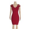 Sexy Open Back Zipper Bandage Evening Party Club Mini Dress