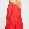Sexy Skater Bateau Neck Long Sleeves Embroidered Bohemian Flared Dresses - Image 3