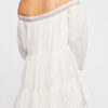 Sexy Skater Bateau Neck Long Sleeves Embroidered Bohemian Flared Dresses - Image 5