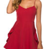Sexy Skater Cotton Blend Straps Neck Sexy Sleeveless Flared Dresses - Image 5