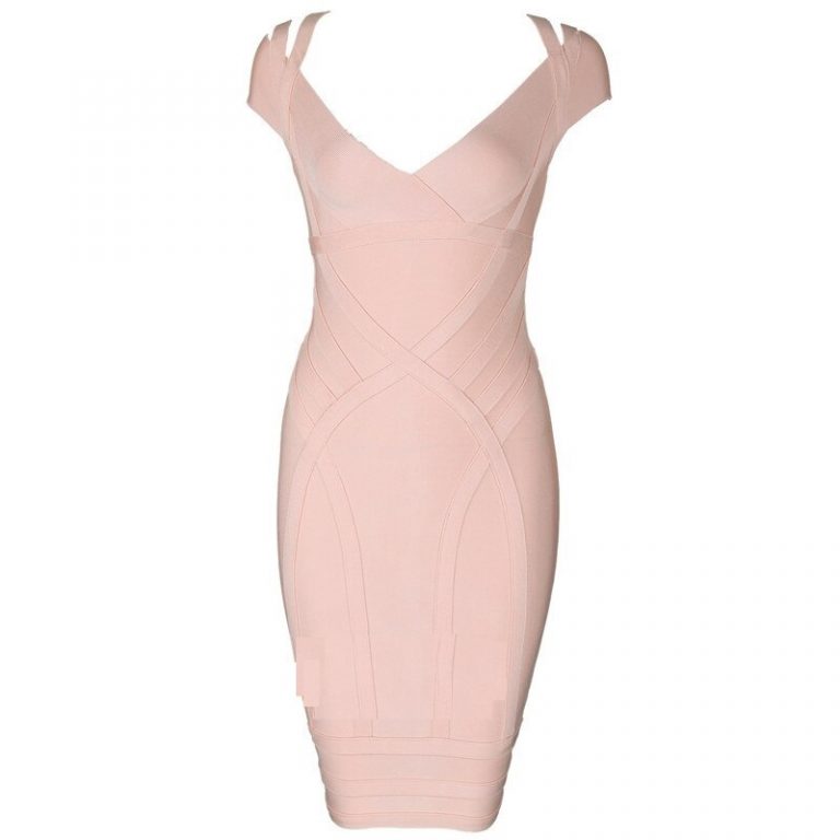 Sexy Sleeveless V Neck Bodycon Bandage Mini Dress - Image 8
