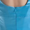 Short Bridesmaid Dress Round Neck Prom Dress Pleated A Line Knee Length Party Dress - Image 8