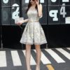 Sweetheart Neckline Illusion Keyhole Embroidered Cocktail Dress - Image 10