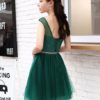 Short Homecoming Dresses Tulle Illusion Sash Mini Cocktail Dresses - Image 5