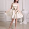 Short One-Shoulder Satin Bridesmaid Dress