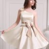 Short One-Shoulder Satin Bridesmaid Dress - Image 5