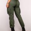 Solid Color High Elastic Waist Casual Harem Pants - Image 5
