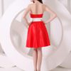 Strapless A-line Bow Satin Bridesmaid Dress - Image 6