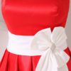 Strapless A-line Bow Satin Bridesmaid Dress - Image 7