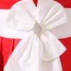 Strapless A-line Bow Satin Bridesmaid Dress - Image 9