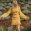 Stylish Ruffle Long Sleeve Sexy Bodycon Mini Dress - Image 4