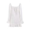 Stylish Ruffle Long Sleeve Sexy Bodycon Mini Dress - Image 5