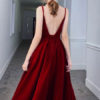 Sweetheart Neck Velour Formal Party Dresses - Image 4