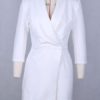 V Neck Button Half Sleeve Streetwear Office Ladies Romper - Image 2