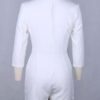 V Neck Button Half Sleeve Streetwear Office Ladies Romper - Image 4