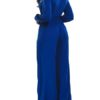 V Neck Long Sleeves Cotton Blend Straight Playsuit - Image 3