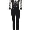 V Neck Long Sleeves Polyester Playsuit - Image 7