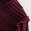 Vintage O Neck Lace Ruffle Casual Mini Dress - Image 3
