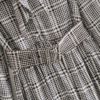 Vintage Plaid Fashion Bow Tie Collar Long Party Dress - Image 5