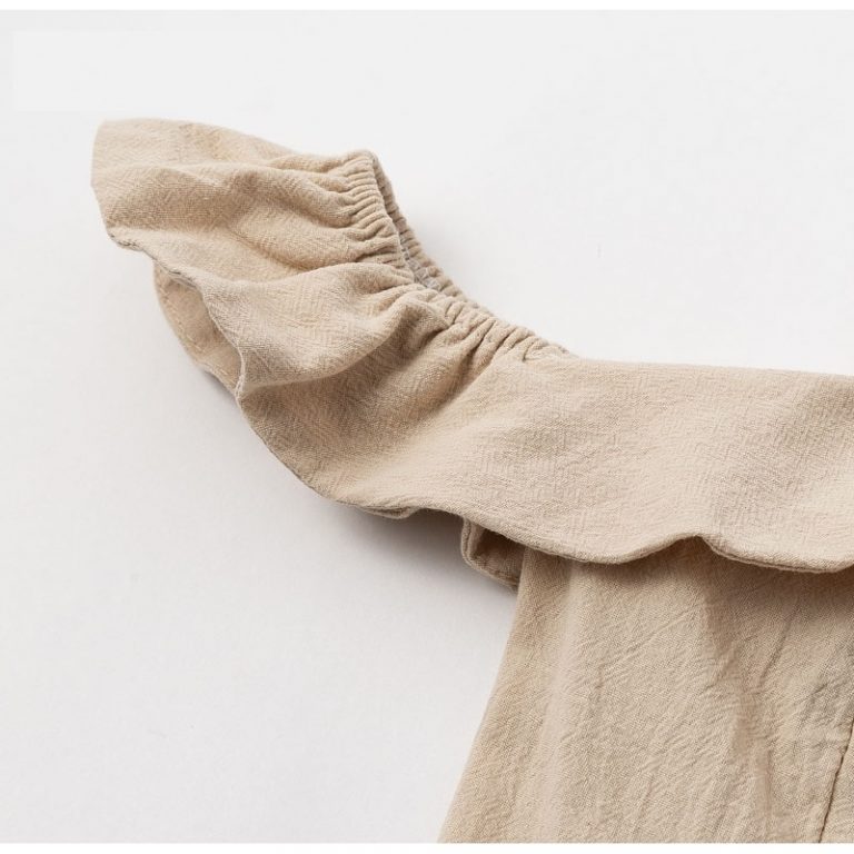 Vintage Ruffle Sexy Off Shoulder Sashes Midi Dress - Image 13