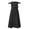 Vintage Ruffle Sexy Off Shoulder Sashes Midi Dress - Image 5