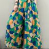 Wide-Legged Geometric Print Elastic Waist Side Pockets Pants