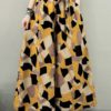 Wide-Legged Geometric Print Elastic Waist Side Pockets Pants - Image 4