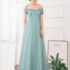 A Line Bateau Neck Chiffon Sleeveless Sequins Wedding Guest Prom Dresses - Image 4