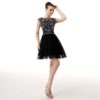 A Line Glitter Beaded Crystal Cocktail Homecoming Dress - Image 4