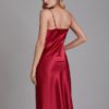 Adjustable Straps Backless Satin Glossy Nightgown - Image 4