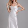 Adjustable Straps Backless Satin Glossy Nightgown - Image 7